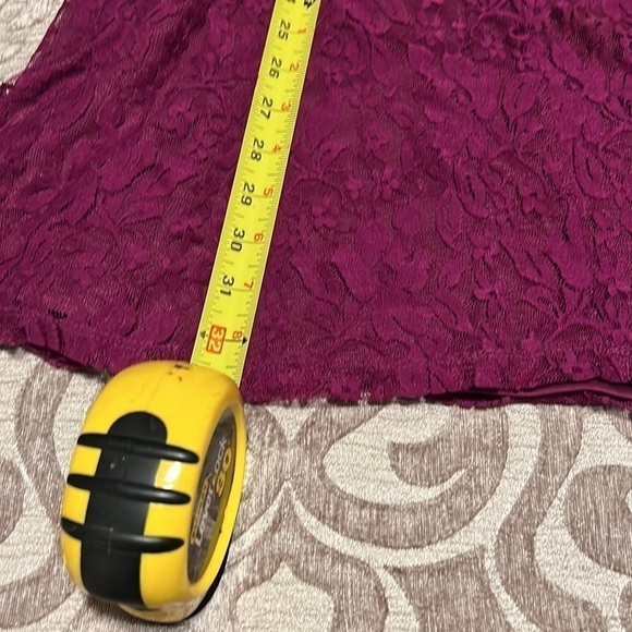 Red Camel Grape Square Neck Midi Lace Size M - Picture 9 of 11